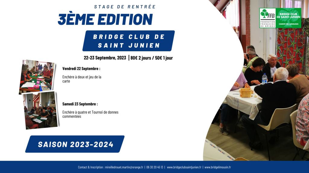 Stage de rentrée 2023-2024 à Saint-Junien 