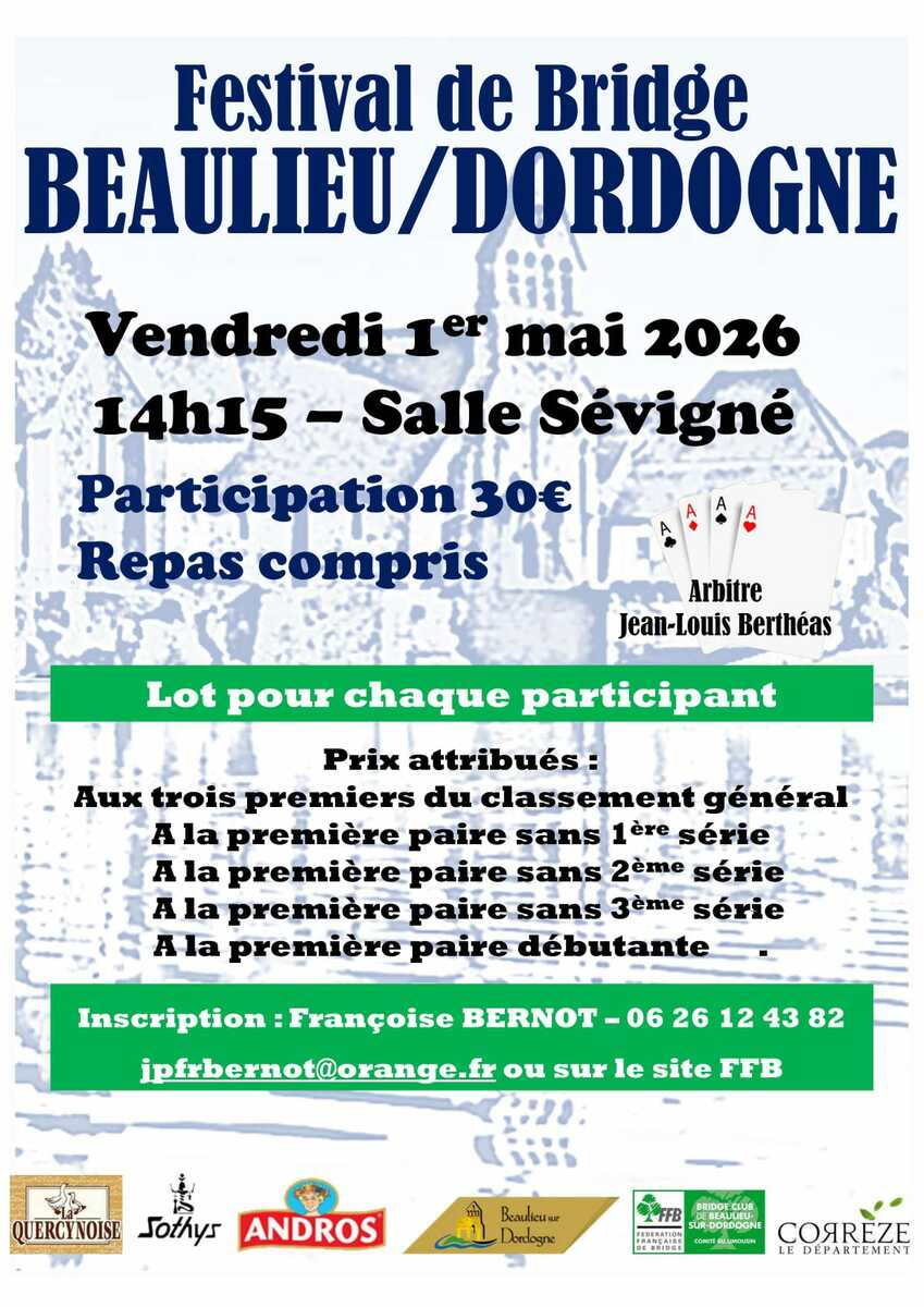 Festival de Bridge à Beaulieu sur Dordogne