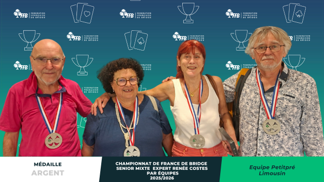 Equipe PETITPRE, vice-championne de France Senior mixte X quatre Expert