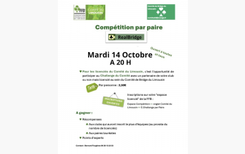 Challenge E-Bridge par paire du Comité 2025/2026