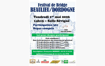 Festival de Bridge à Beaulieu sur Dordogne