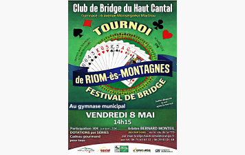 Festival de Bridge du 8 Mai à Rioms-es-Montagne