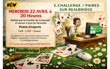 7ème séance E-Challenge/2 sur Realbridge