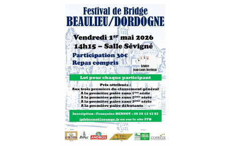Festival de Bridge à Beaulieu sur Dordogne