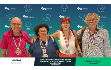 Equipe PETITPRE, vice-championne de France Senior mixte X quatre Expert