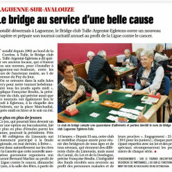 Le Club de Tulle devient BTAE (Bridge Club Laguenne Egletons Tulle)